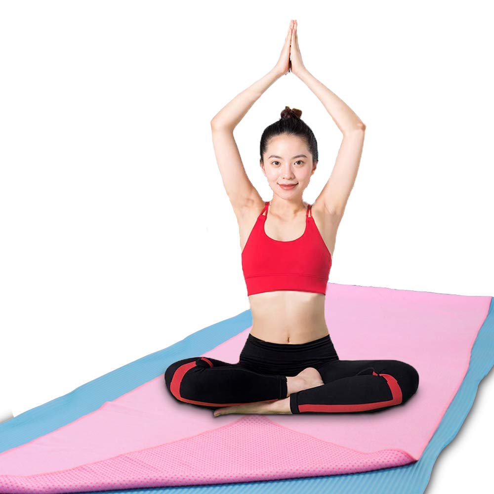 Amazon.co.jp: ヨガタオル ヨガラグ 滑り止め付き ホットヨガ 【軽量